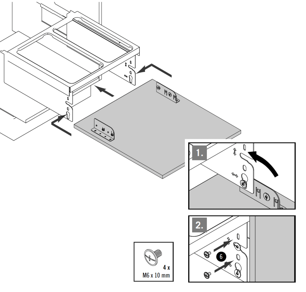 Fest og brett opp skapdøren.
