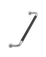 Lounge Håndtak - Rustfritt Stålfinish / Svart Lær - 160 mm - Furnipart