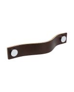 Håndtak Loop - Brunt Skinn / Krom - Beslag Design